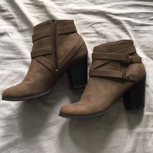 Brown strap bootie
